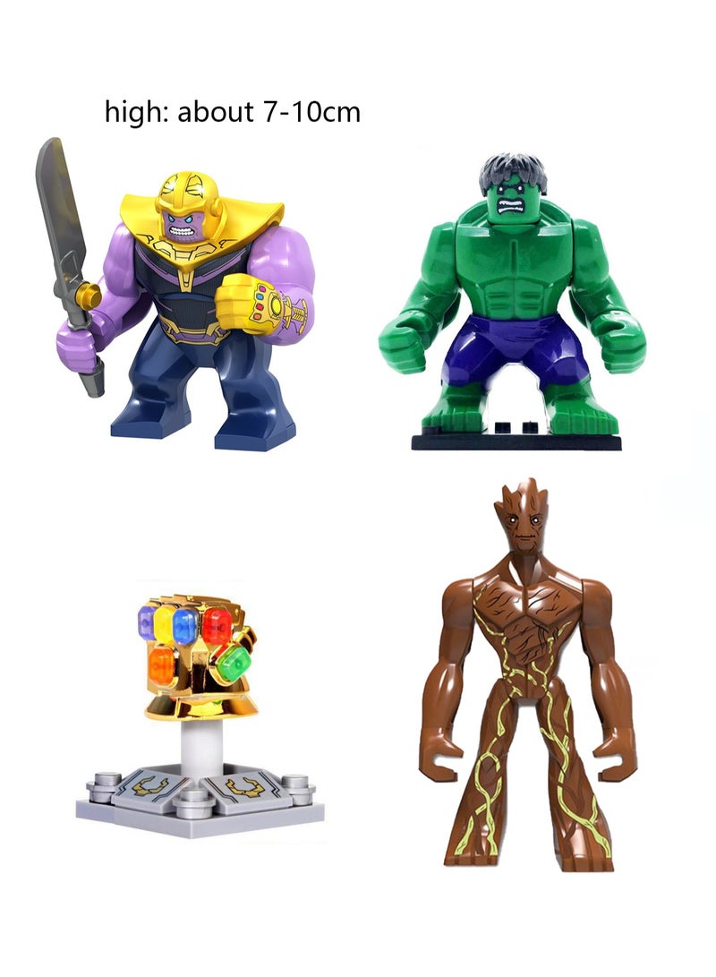 Alliance Character Building Blocks Hulk, Thanos, And Groot Toys 4 Sets - Image 2